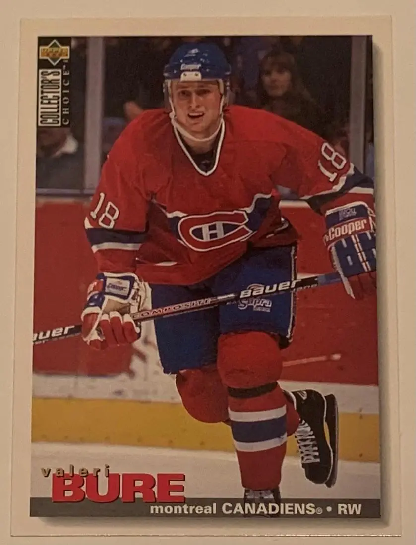 Карточка Валерий Буре Монреаль Канадиенс