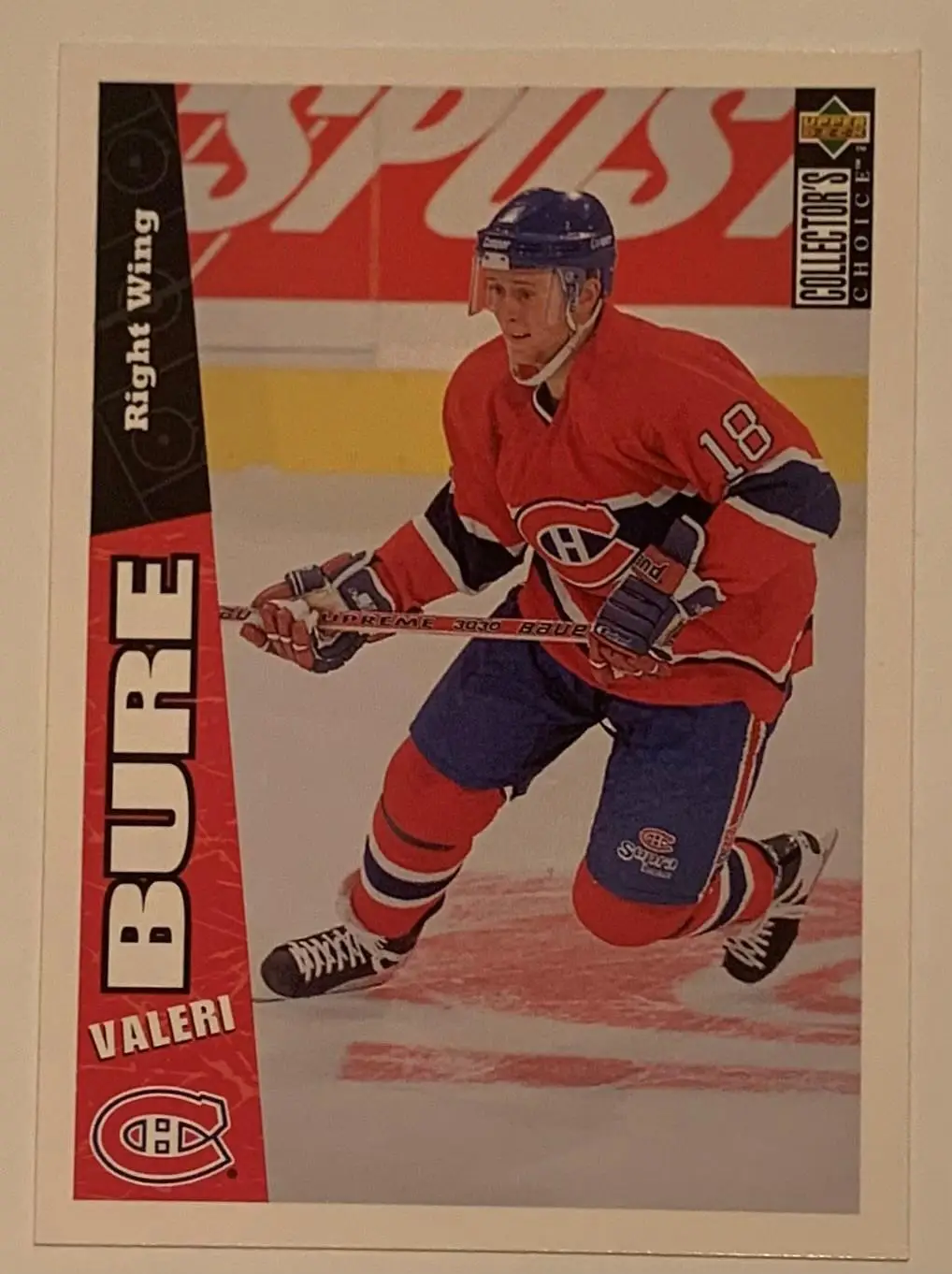 Карточка Валерий Буре Монреаль Канадиенс