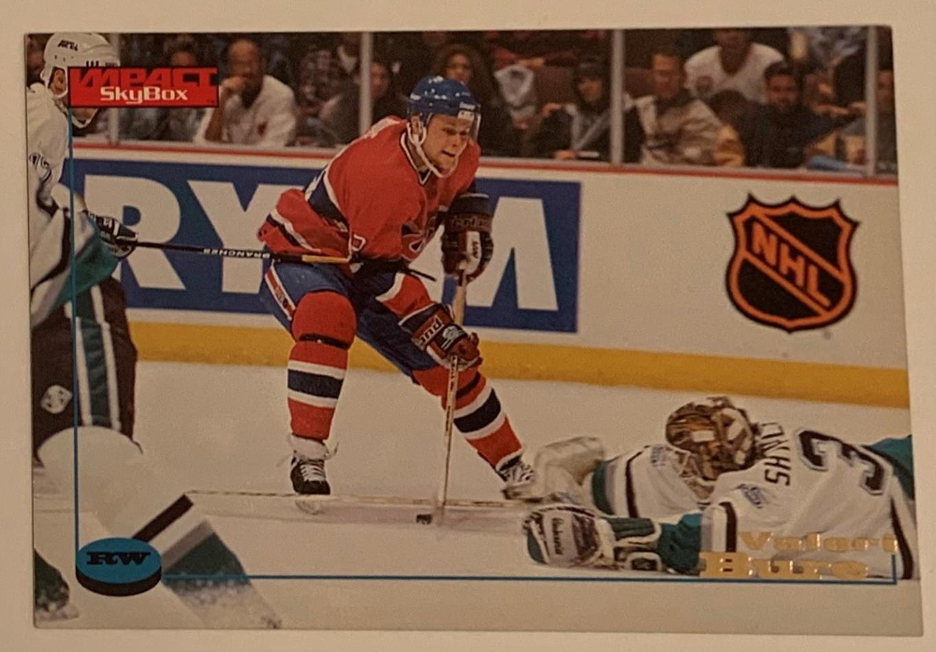 Карточка Валерий Буре Монреаль Канадиенс SKYBOX Impact NHL 1995-1996
