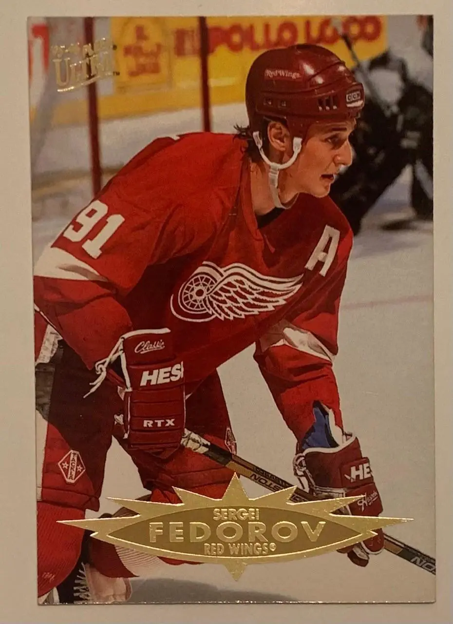 Карточка Сергей Федоров Детройт Ред Вингз FLEER Ultra NHL 1995-1996