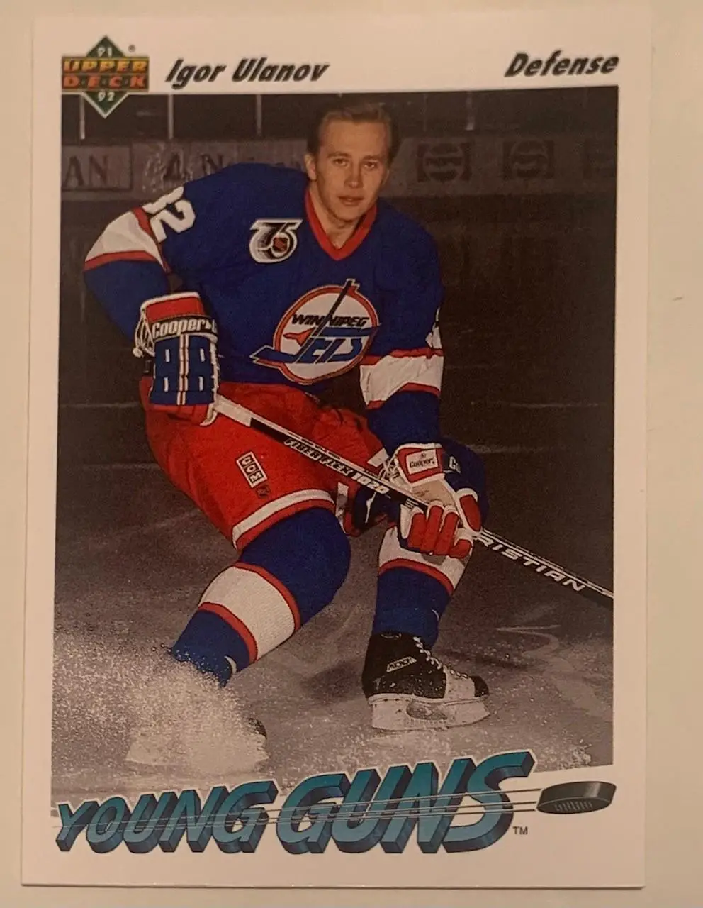 Карточка Игорь Уланов Виннипег Джетс Новичок