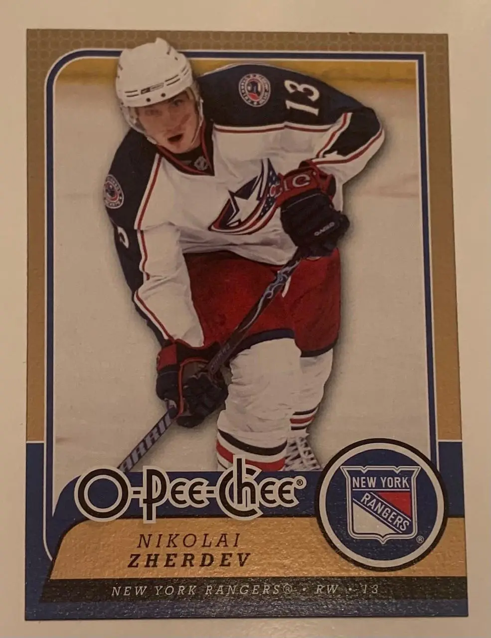 Карточка Николай Жердев Коламбус Блю Джакетс