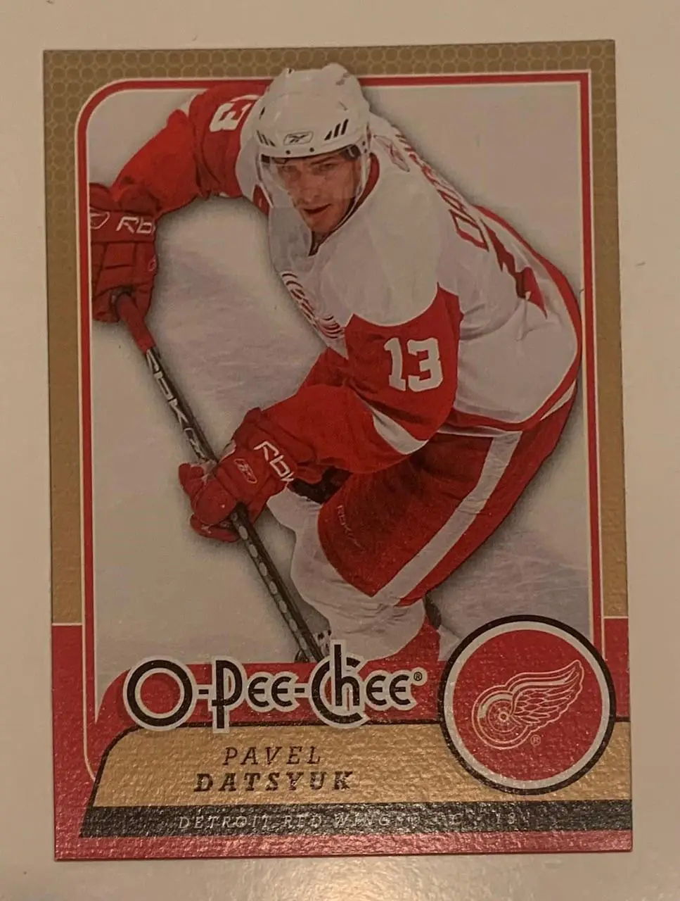 Карточка Павел Дацюк Детройт Ред Вингз