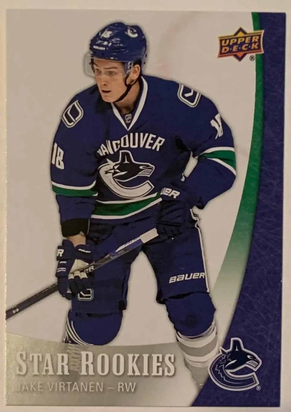 Карточка Джейк Виртанен Ванкувер