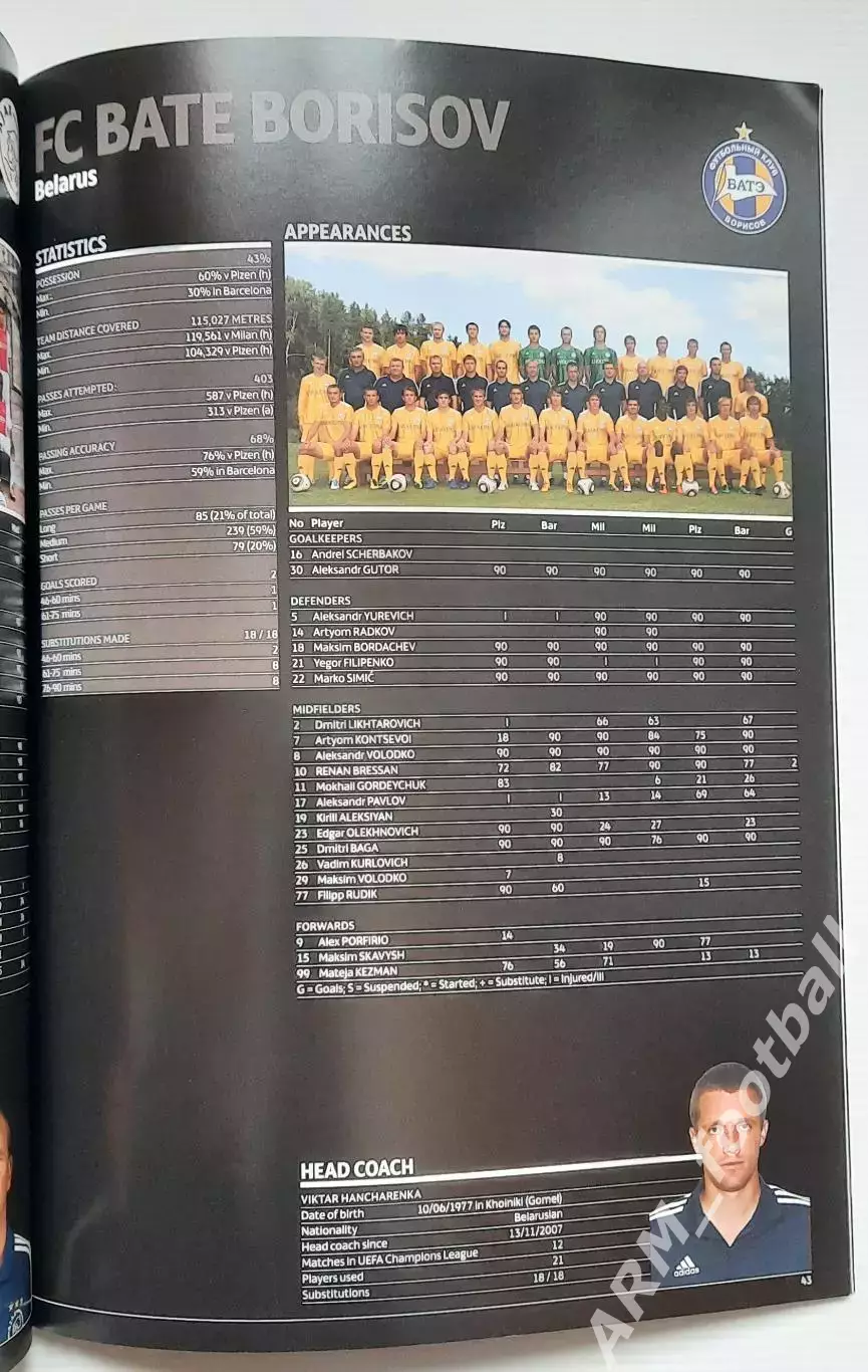 UEFA Technical Report. Лига Чемпионов 2011/12. Статистический справочник УЕФА 4