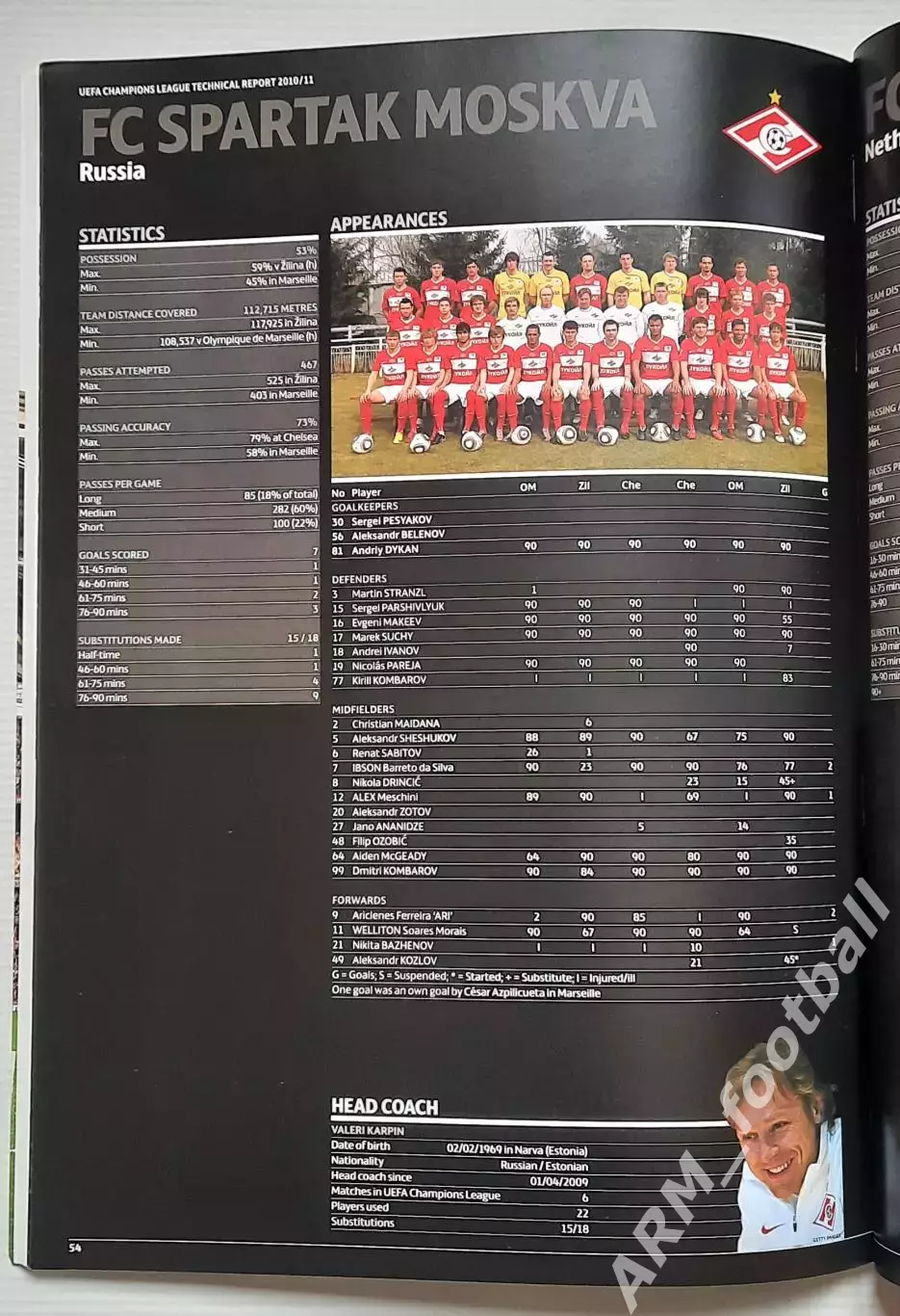 UEFA Technical Report. Лига Чемпионов 2010/11. Статистический справочник УЕФА 1