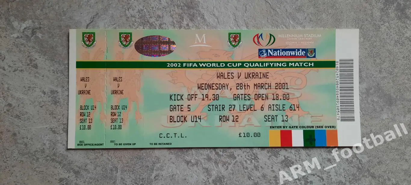 Уэльс – Украина. 28.03.2001