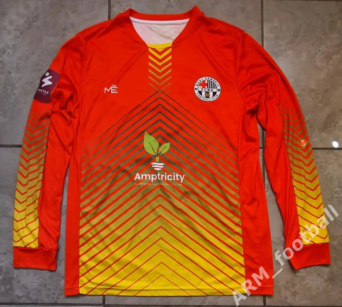 Официальная игровая футбольная майка ФК «ВЕСТ АРМЕНИЯ» (Ереван, Армения). №91