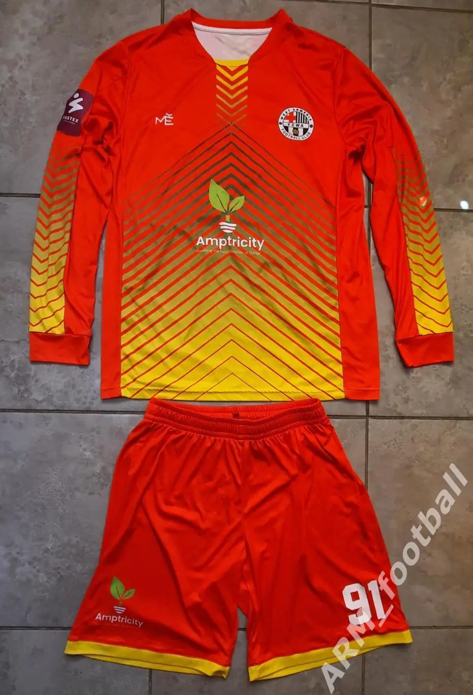 Официальная игровая футбольная майка ФК «ВЕСТ АРМЕНИЯ» (Ереван, Армения). №91 2