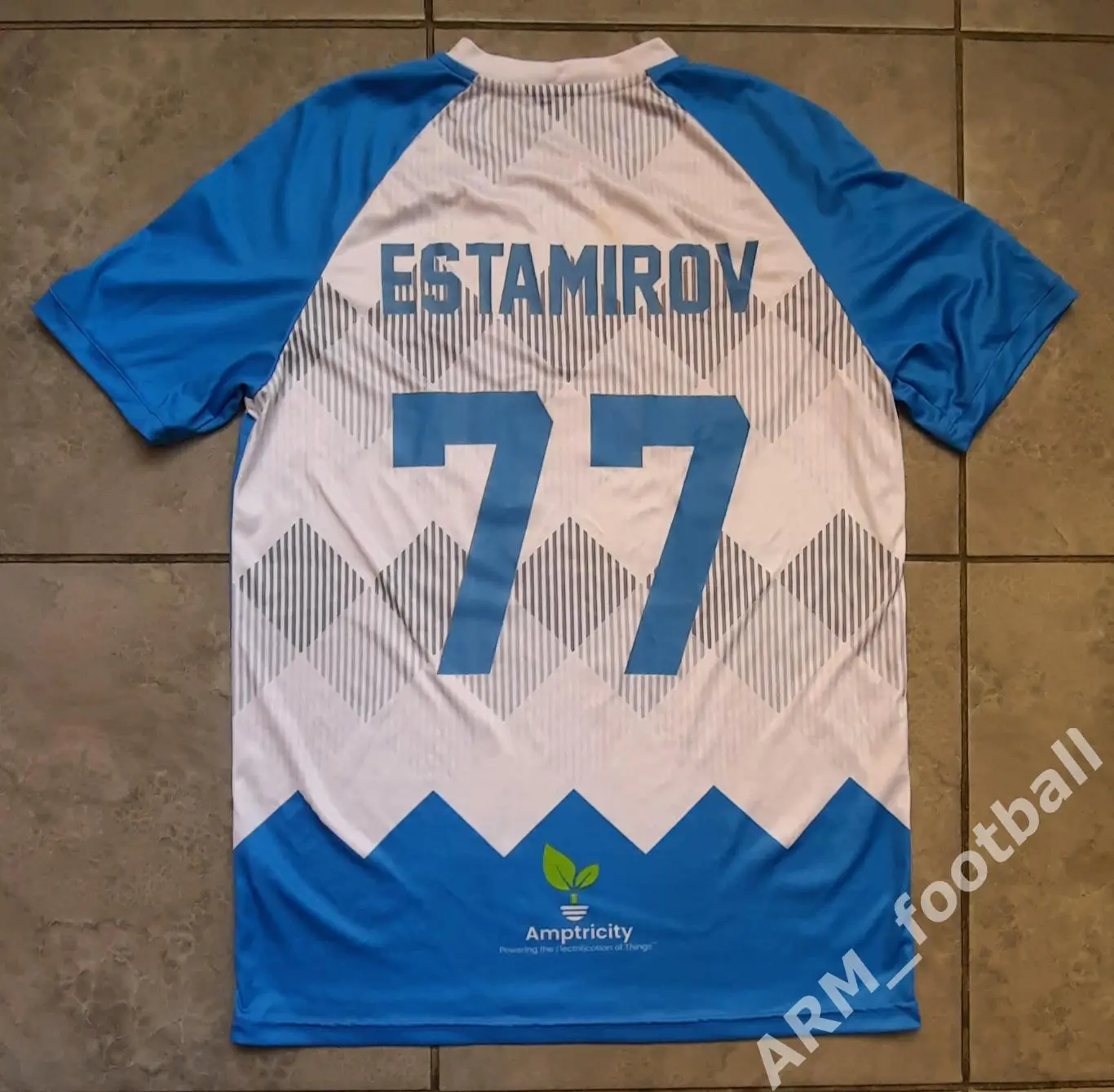 Официальная игровая футбольная майка ФК «ВЕСТ АРМЕНИЯ» (Ереван, Армения). №77 1