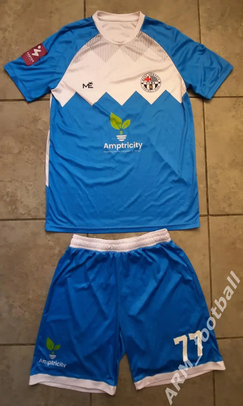 Официальная игровая футбольная майка ФК «ВЕСТ АРМЕНИЯ» (Ереван, Армения). №77 2