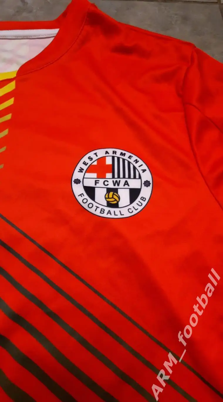Официальная игровая футбольная майка ФК «ВЕСТ АРМЕНИЯ» (Ереван, Армения). №91 4