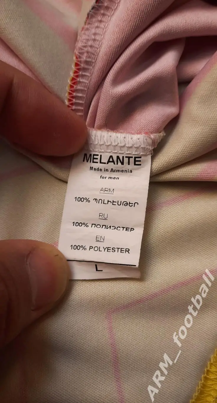 Официальная игровая футбольная майка ФК «ВЕСТ АРМЕНИЯ» (Ереван, Армения). №91 6