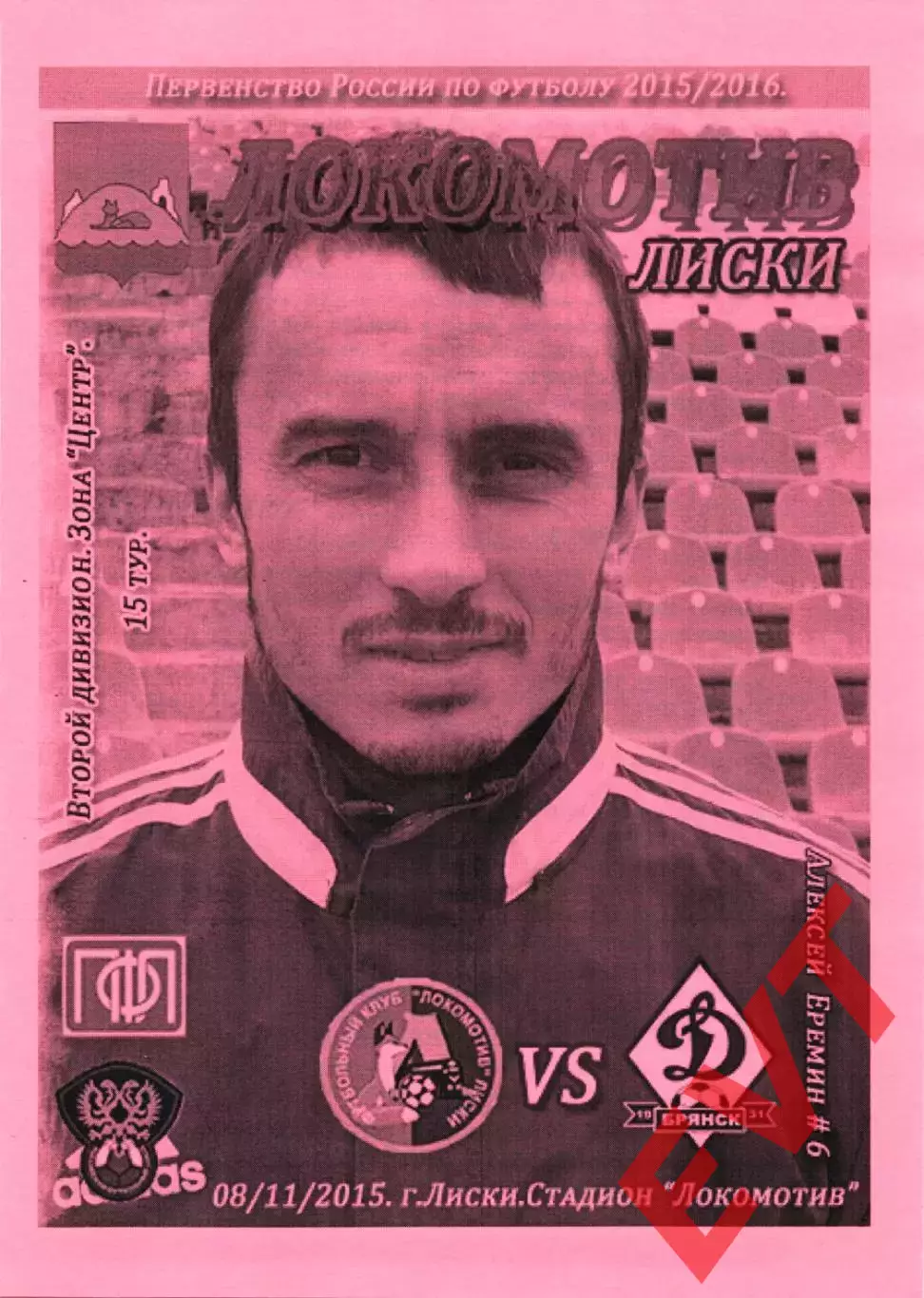 Локомотив Лиски - Динамо-Брянск. 2 дивизион 2015/2016. 8.11.2015. Тимашов.