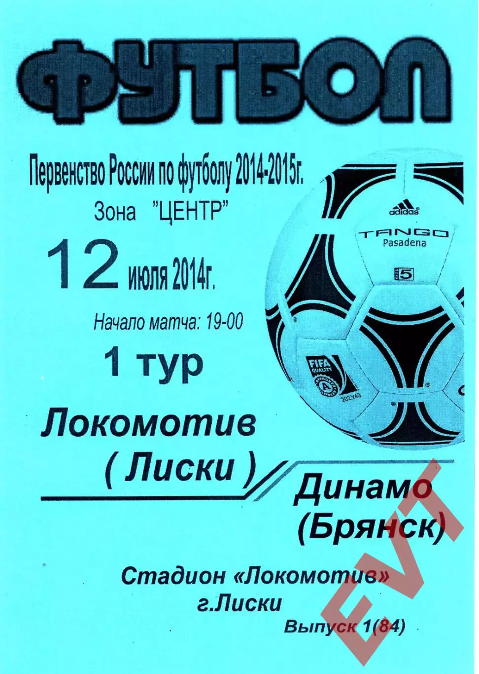 Локомотив Лиски - Динамо Брянск. 2 дивизион 2014/2015. 12.07.2014. Тимашов.