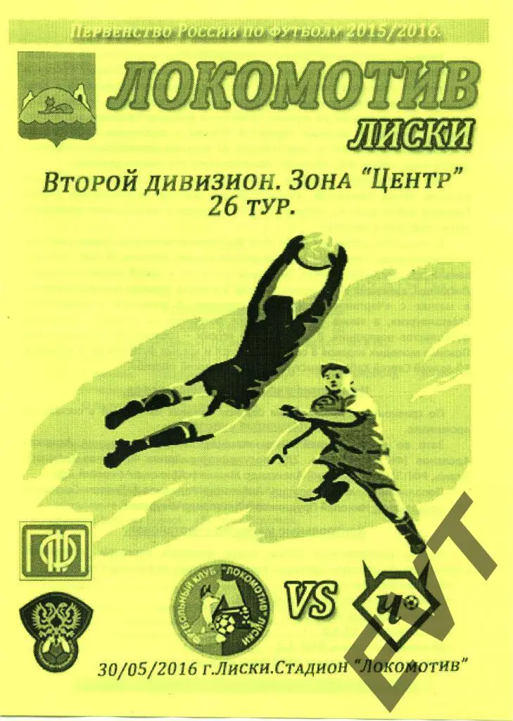 Локомотив Лиски - Чертаново Москва (2015/2016). 30.05.2016г. 2-й вид.