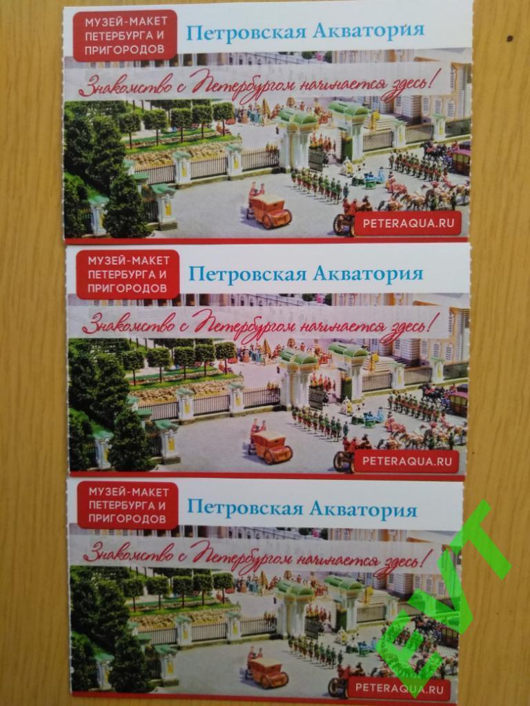 Билет на посещение музея-макета Петровская акватория С-Петербург. Контроля нет
