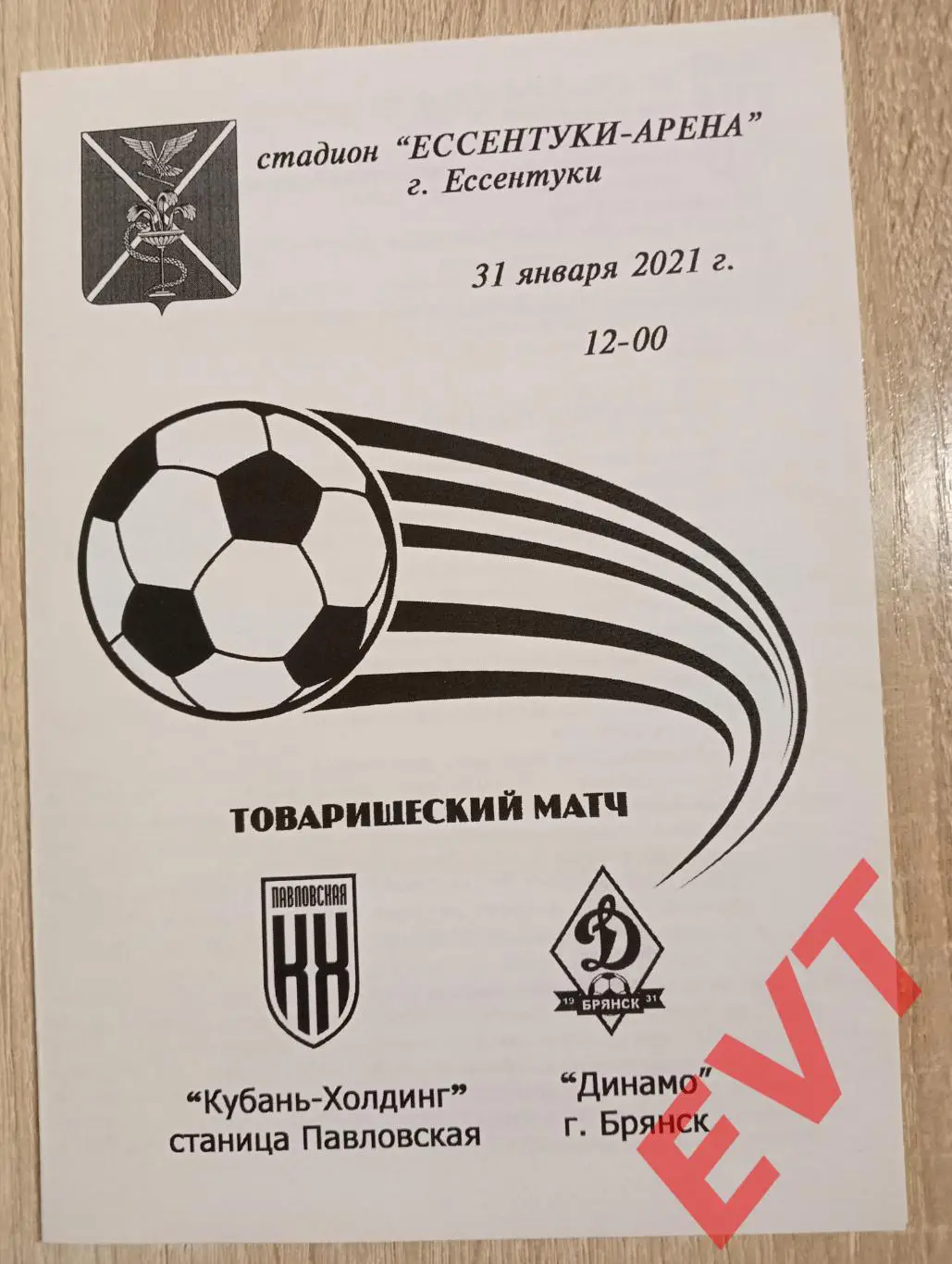 Кубань-Холдинг ст.Павловская - Динамо Брянск. ТМ. 31.01.2021.