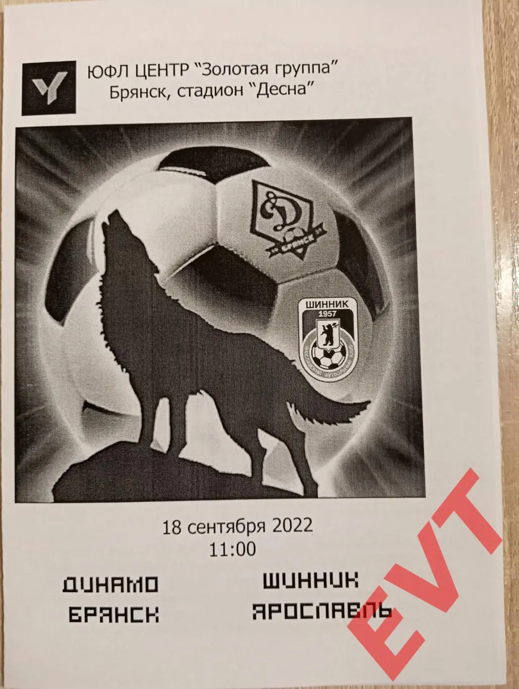 Динамо Брянск - Шинник Ярославль. ЮФЛ. 18.09.2022.