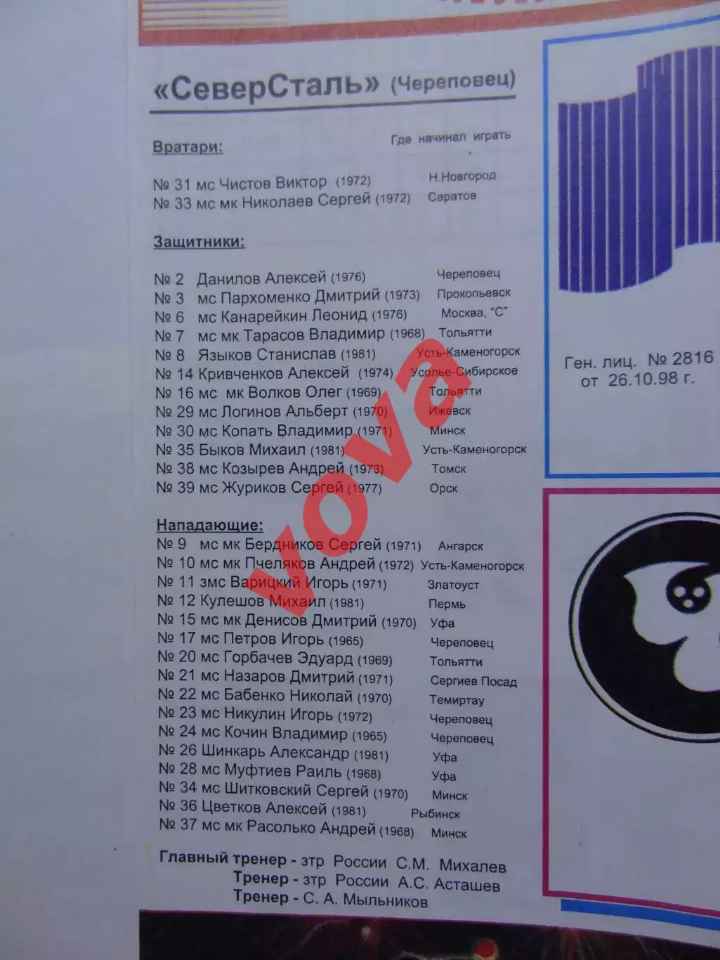 21.04.2000г.Товарищеская встреча.Северсталь(Череповец)-Спартак(Москва,ветераны) 4