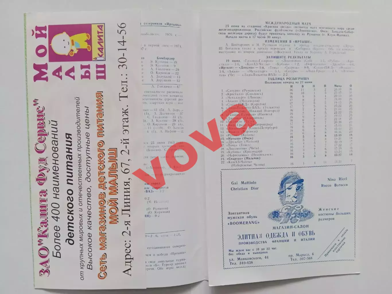 22.06.1998г.Чемпионат России.Первая лига.Иртыш(Омск)-Спартак(Нальчик) 1