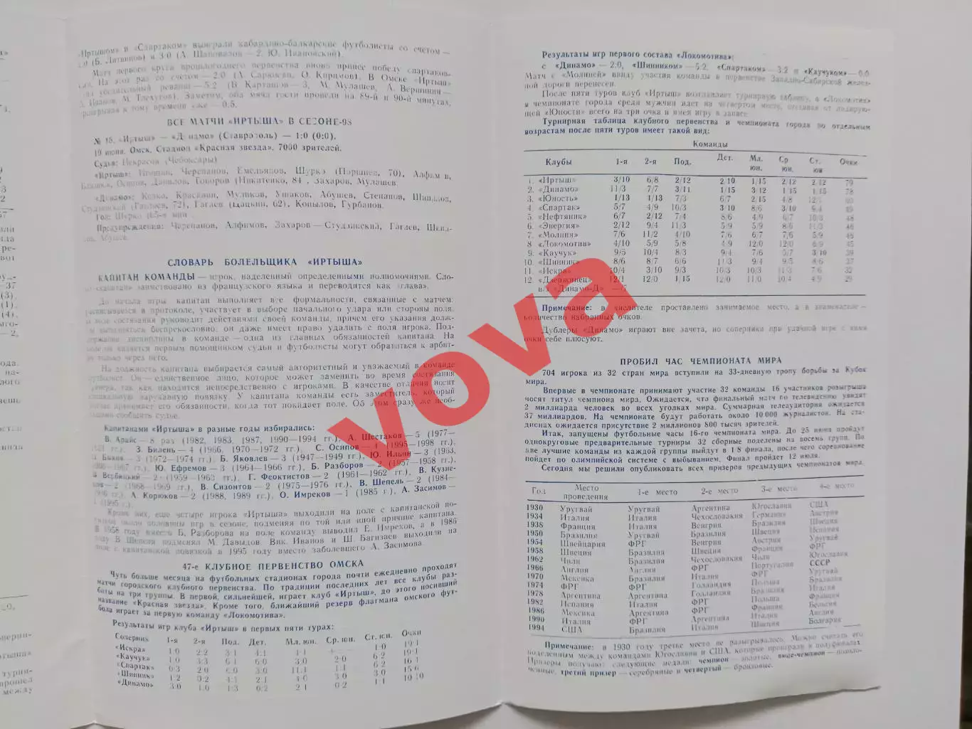 22.06.1998г.Чемпионат России.Первая лига.Иртыш(Омск)-Спартак(Нальчик) 3