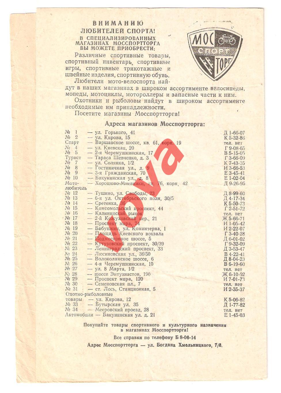 27.10.1963г. Первенство СССР. Локомотив(Москва)- Спартак(Москва) 1