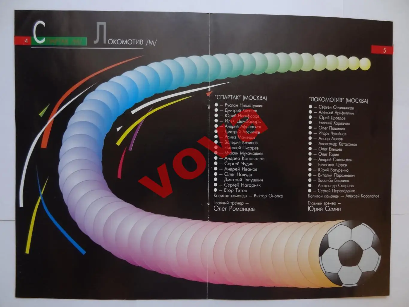 10.06.1995г. Чемпионат России. Спартак(Москва)- Локомотив(Москва) №1 1