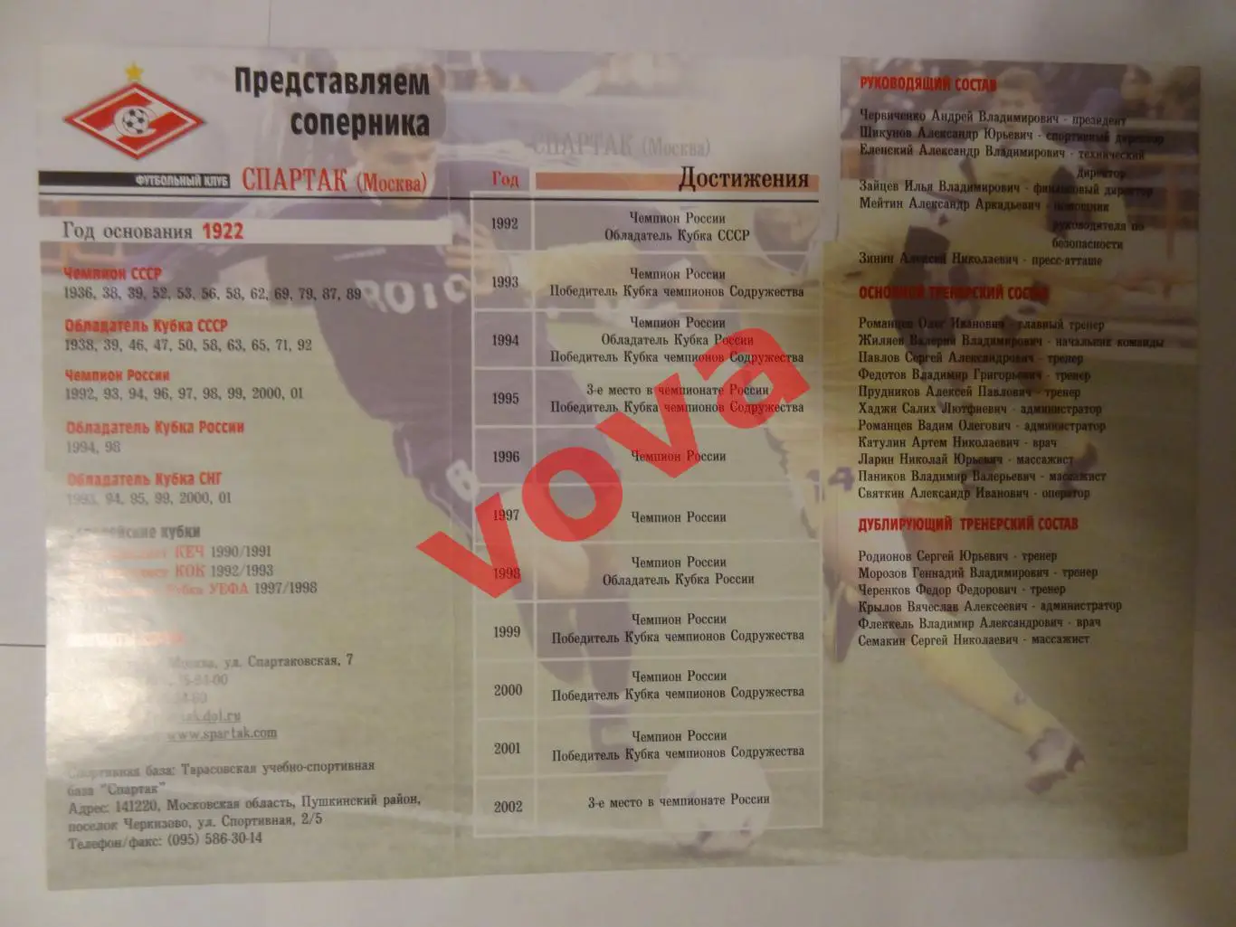 19.04.2003г. Чемпионат России. Уралан(Элиста)- Спартак(Москва) 1