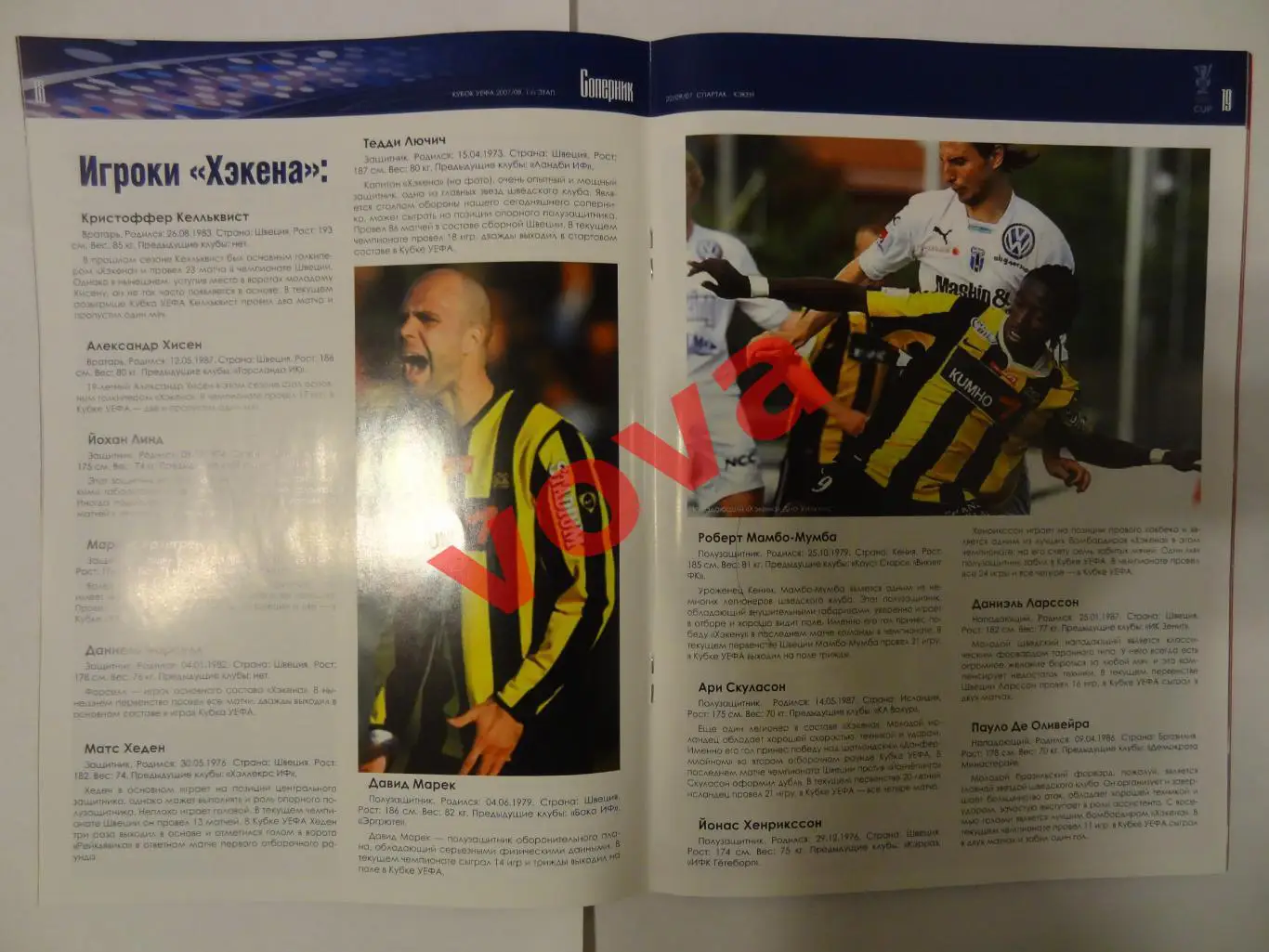 20.09.2007г. Кубок УЕФА. Спартак(Москва)- Хэкен(Гетеборг,Швеция) 1