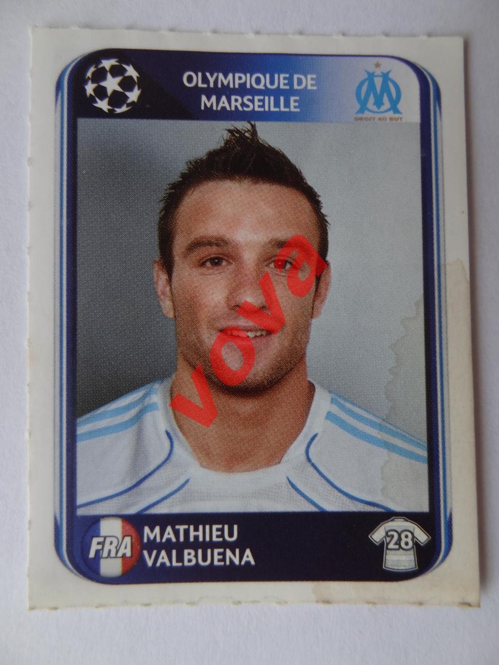 2010-2011г. Лига Чемпионов. Mathieu Valbuena. Олимпик(Марсель,Франция) № 374