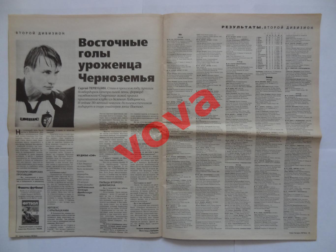 05.09.2000г. Спорт-экспресс. № 35(75) Спартак, Динамо, Зенит, Локомотив и др. 6