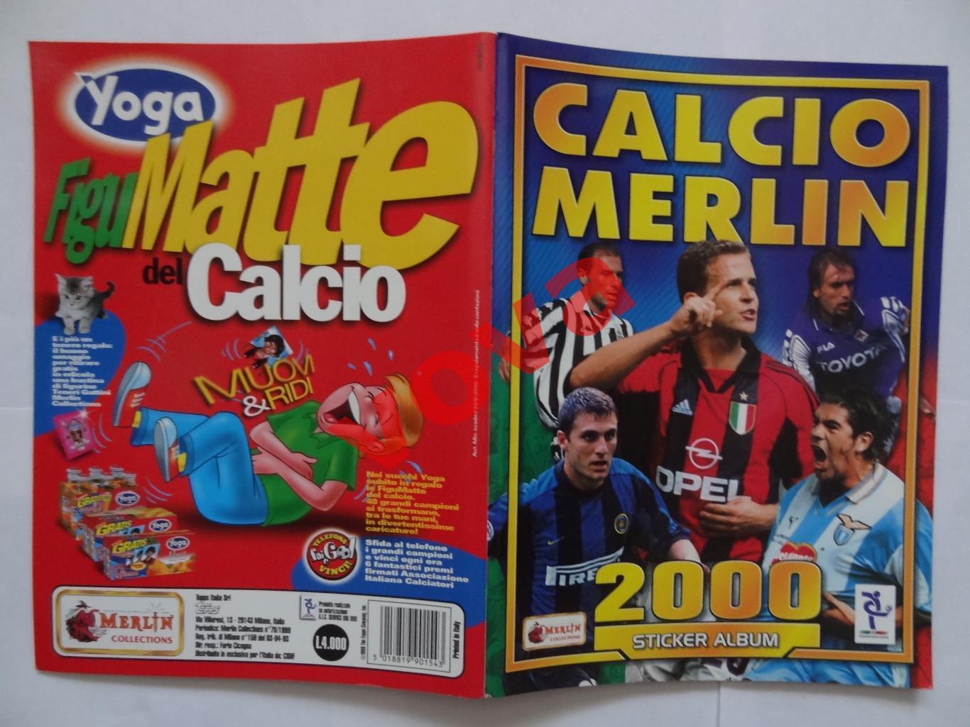 2000г. Италия. CALCIO MERLIN STICKER ALBUM