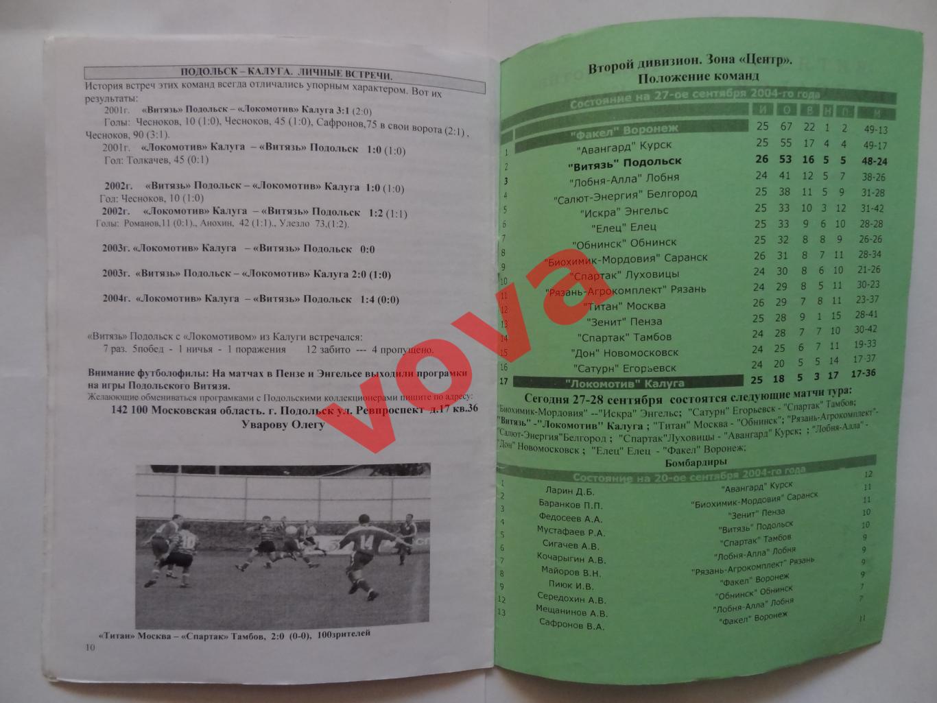 27.09.2004г.Первенство России.II дивизион.Витязь(Подольск)-Локомотив(Калуга) 5