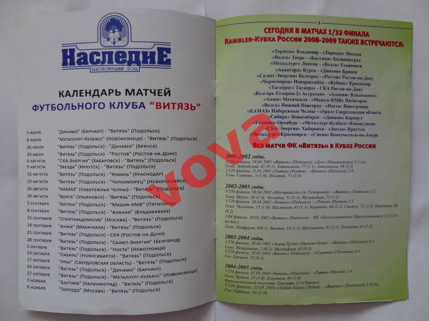 01.07.2008г.Кубок России.1/32 финала.Витязь(Подольск)-Спортакадемклуб(Москва) 1