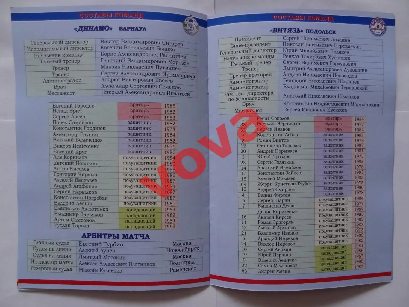 24.10.2008г.Первенство России.I дивизион.Витязь(Подольск)-Динамо(Барнаул) 4