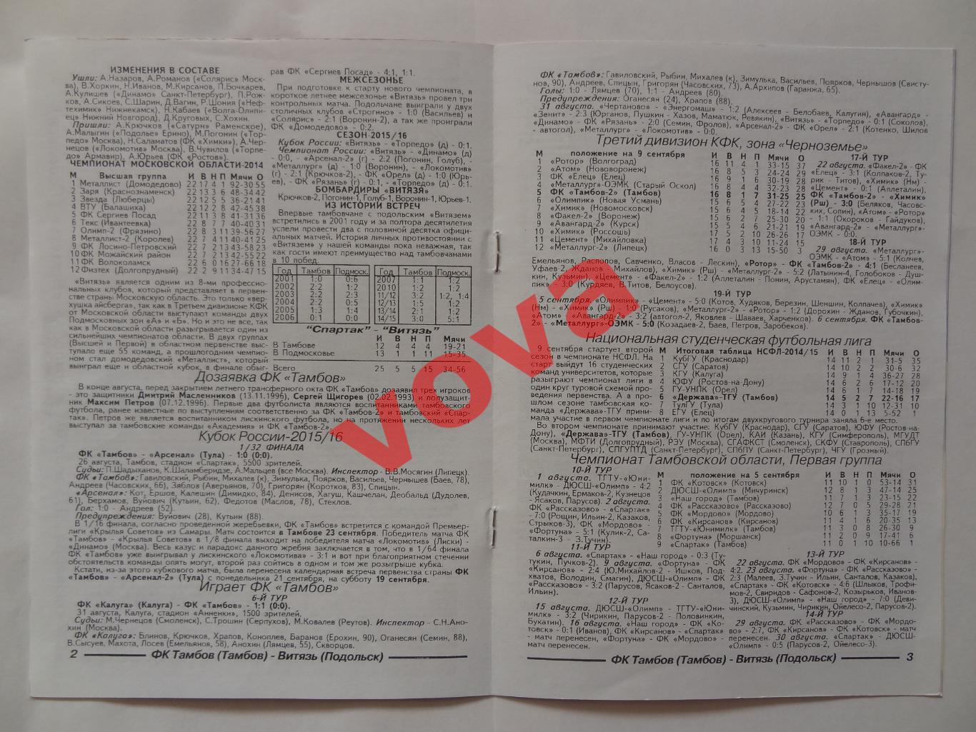 07.09.2015г.Первенство России.II дивизион.ФК Тамбов-Витязь(Подольск) 2