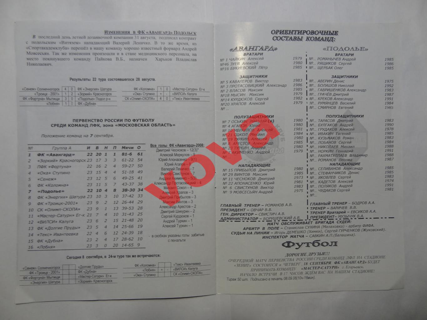 08.09.2008г.Первенство России.ЛФК.Авангард(Подольск)-Подолье(Подольский район) 4