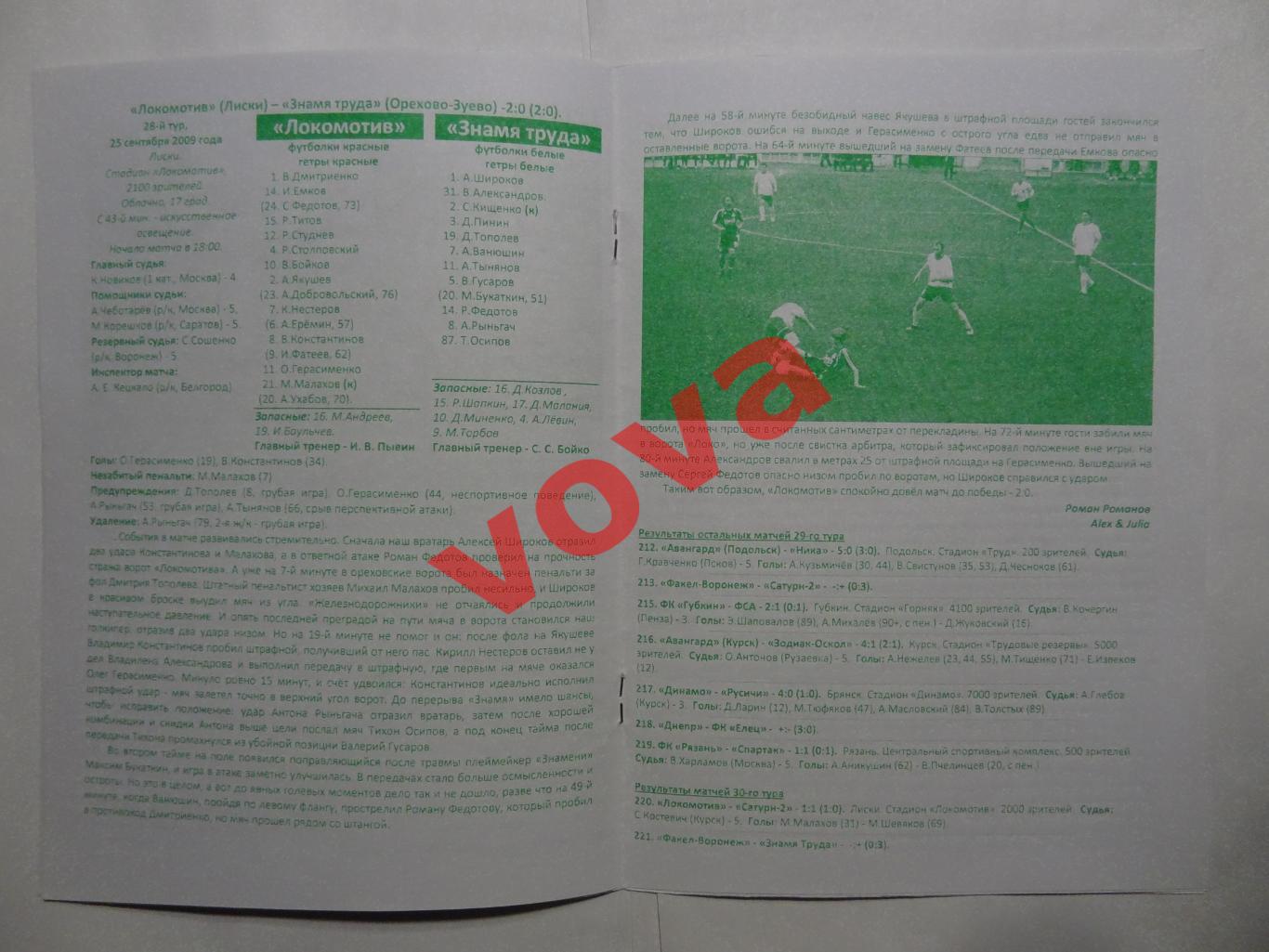 05.10.2009г.Первенство России.Знамя Труда(Орехово-Зуево)-Авангард(Подольск) 3