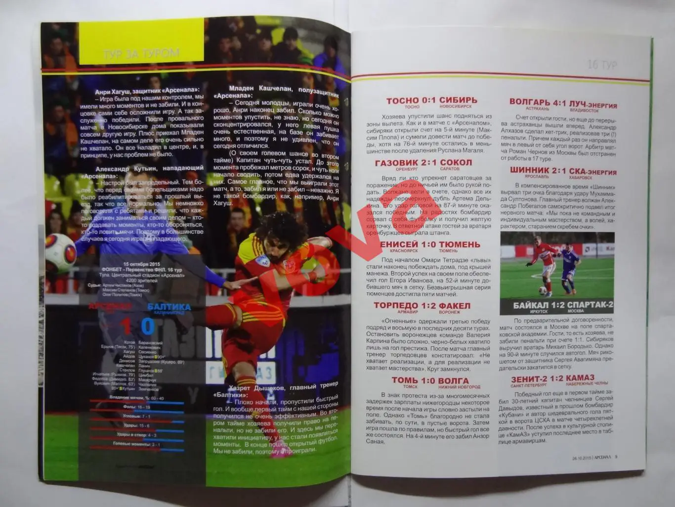 26.10.2015г.Первенство России.ФНЛ.Арсенал(Тула)-Спартак-2(Москва) 4