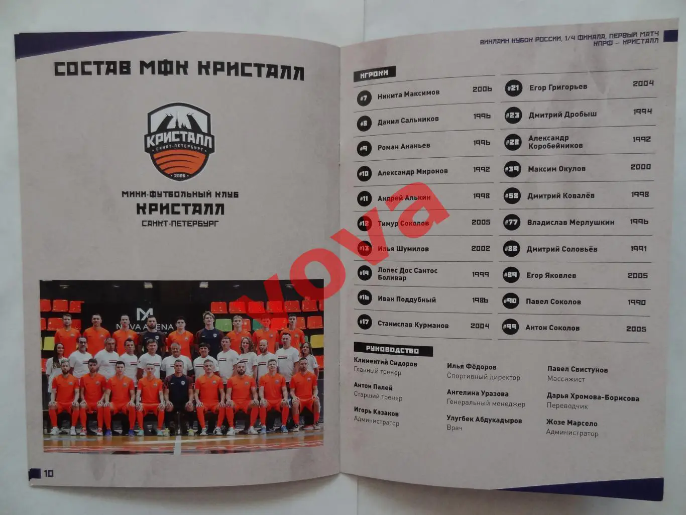 14.03.2025г.Кубок России.1/4 финала.МФК КПРФ(Москва)-Кристалл(Санкт-Петербург) 5