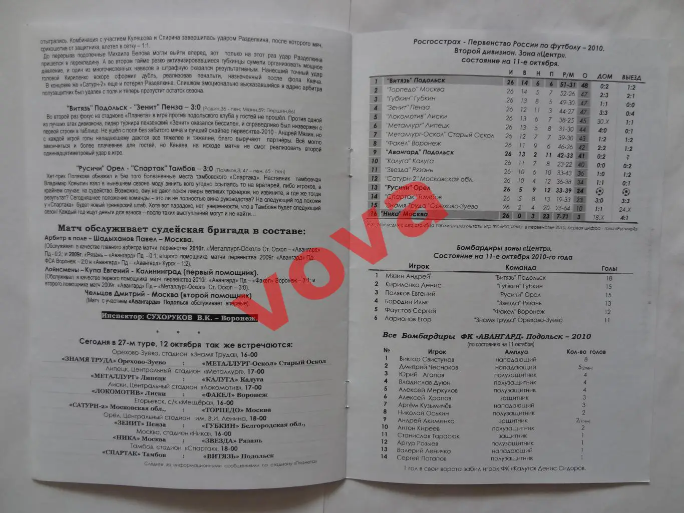 12.10.2010г.Первенство России.II дивизион.Авангард(Подольск)-Русичи(Орел) 6