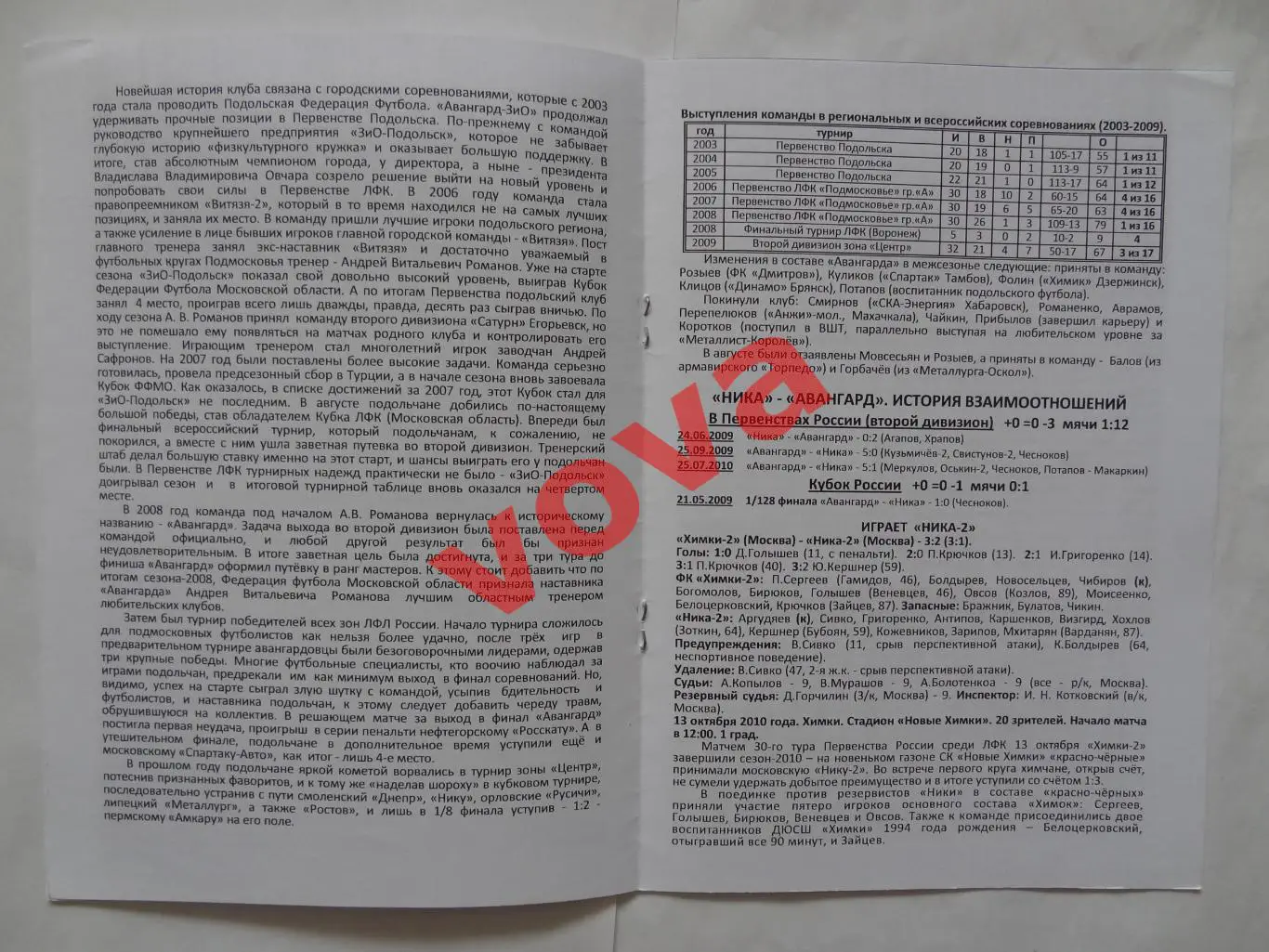 24.10.2010г.Первенство России.II дивизион.Ника(Москва)-Авангард(Подольск) 3