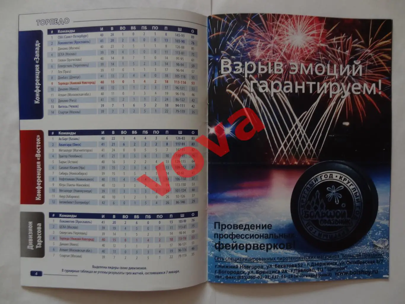 08.01.2013г.Чемпионат КХЛ.Торпедо(Нижний Новгород)-Витязь(Чехов) 2
