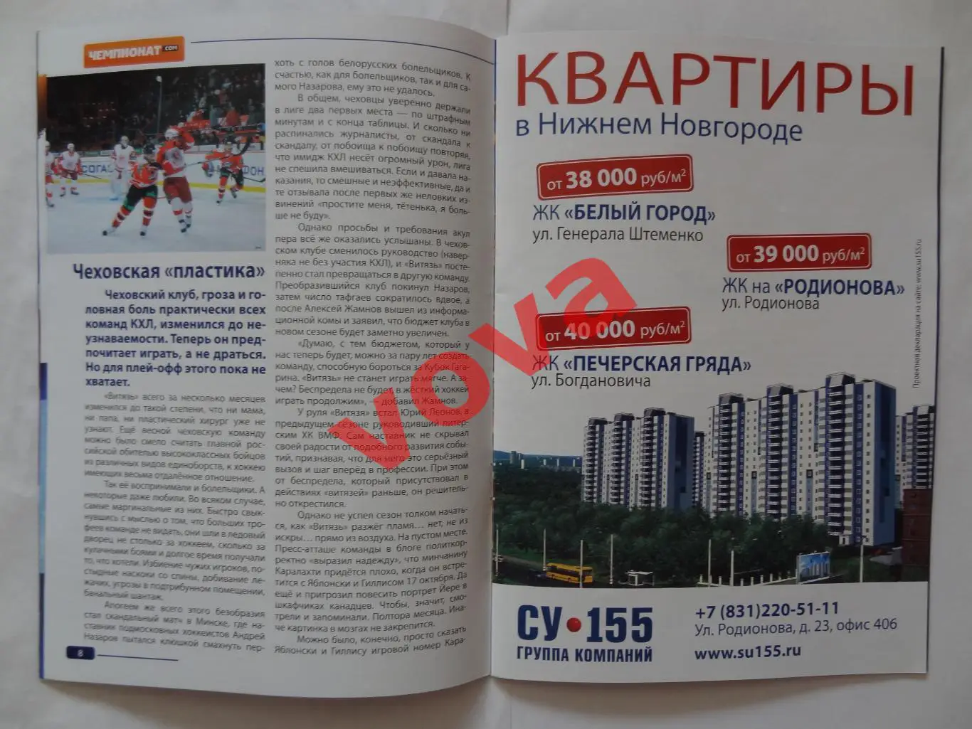 08.01.2013г.Чемпионат КХЛ.Торпедо(Нижний Новгород)-Витязь(Чехов) 4