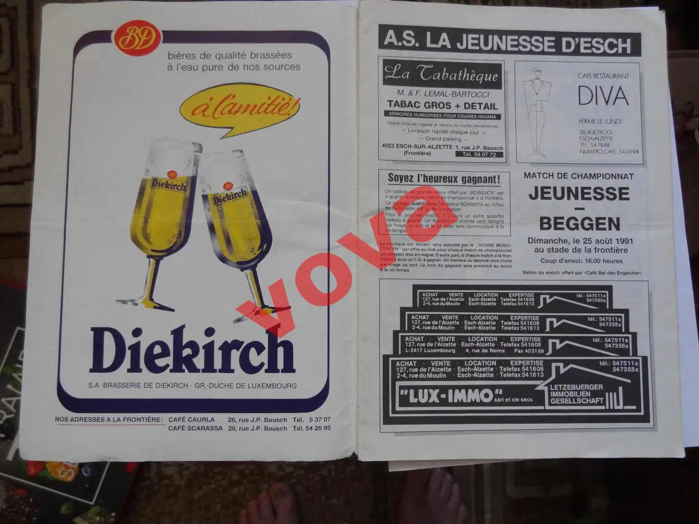 25.08.1991г.Чемпионат Люксембурга.Женесс(Эш)-Авенир(Бегген) 1