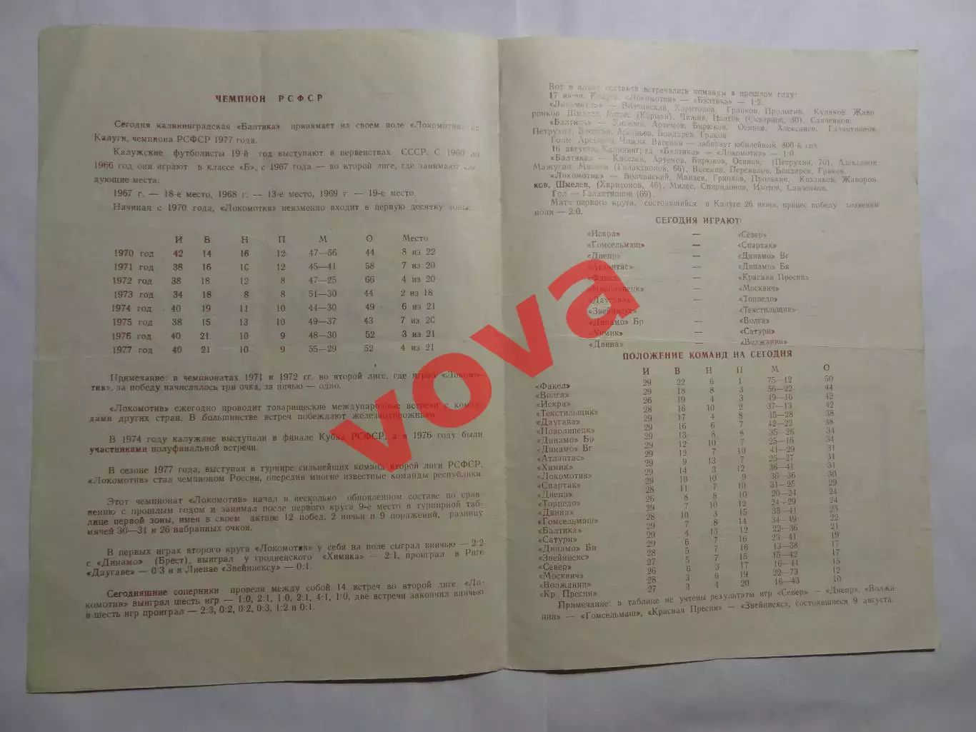 13.08.1978г.Первенство СССР.Вторая лига.Балтика(Калининград)-Локомотив(Калуга) 1