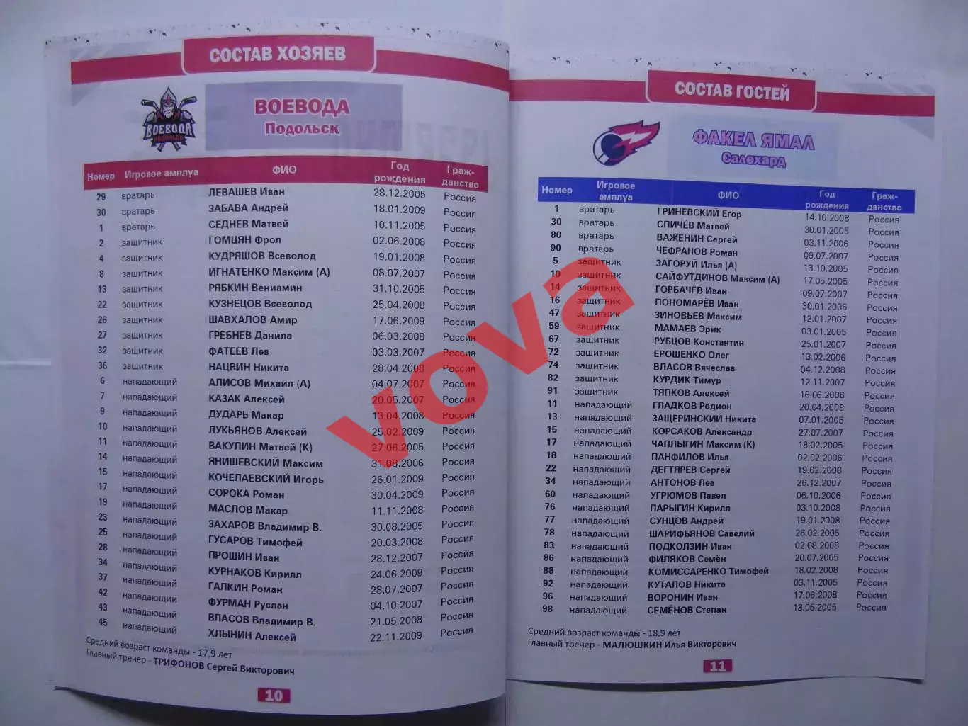 19,20.10.2025г.Первенство НМХЛ.Воевода(Подольск) -Факел Ямал(Салехард) 5