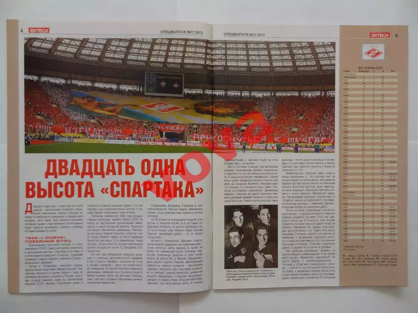 2013г.Октябрь.Великий клуб.Спартак(Москва).Спецвыпуск 11 2