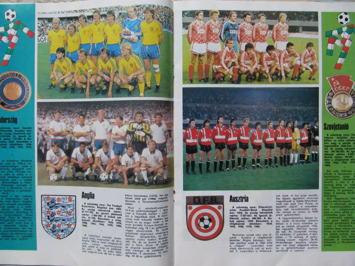 Журнал KEPES SPORT № 50-52 1989г. Постеры команд-участниц ЧМ 1990